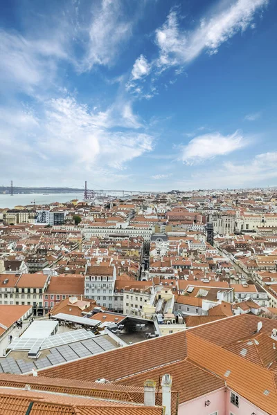 Şehirdeki Evler Binaların Mimarisi Cephesi Lisboa Portekiz — Stok fotoğraf