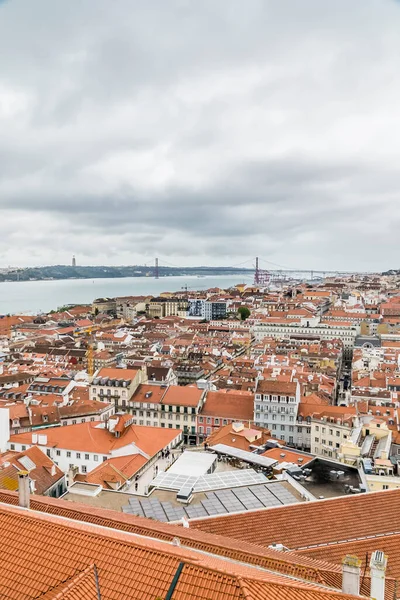 Lisboa Portekiz Nisan 2022 San Jorge Kalesinden Şehrin Panoramik Manzarası — Stok fotoğraf