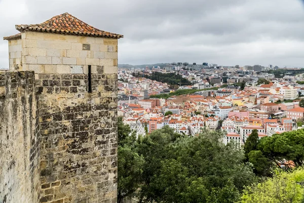 Lisboa Portugal April 2022 Panoramic View City Castle San Jorge — Stock fotografie