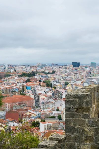 리스본 포르투갈 2022 호르헤 성에서 바라본 파노라마처럼 보이는 — 스톡 사진