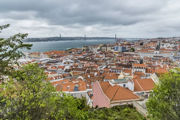 리스본 포르투갈 2022 모습을 파노라마 타호강 — 스톡 사진
