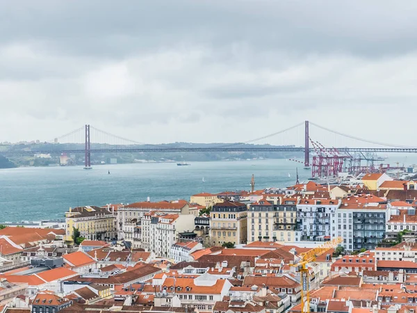 리스본 포르투갈 2022 모습을 파노라마 타호강 — 스톡 사진