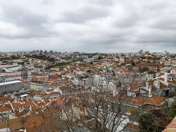 Panoramic Urban Landscape Neighborhoods City Lisboa Portugal — Φωτογραφία Αρχείου