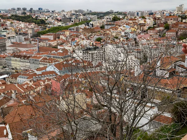 Panoramic Urban Landscape Neighborhoods City Lisboa Portugal — Stok fotoğraf