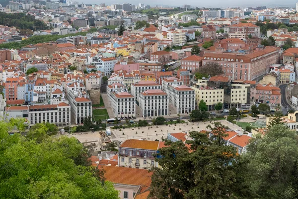 Lisboa Portugal April 2022 Panoramic Urban Landscape Neighborhoods City — Stok fotoğraf