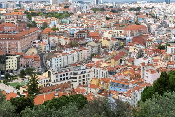 Lisboa Portugal April 2022 Panoramic Urban Landscape Neighborhoods City — Stok fotoğraf