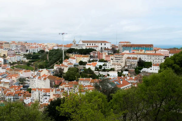 Lisboa Portugal April 2022 Panoramic Urban Landscape Neighborhoods City — Zdjęcie stockowe