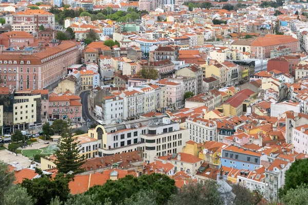 Lisboa Portugal April 2022 Panoramic Urban Landscape Neighborhoods City — Stok fotoğraf