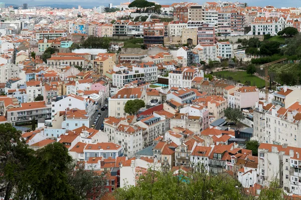 Lisboa Portekiz Nisan 2022 Şehirdeki Mahallelerin Panoramik Kentsel Manzarası — Stok fotoğraf