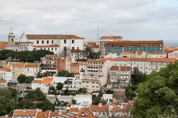 Lisboa Portugal Abril 2022 Paisagem Panorâmica Urbana Dos Bairros Cidade — Fotografia de Stock