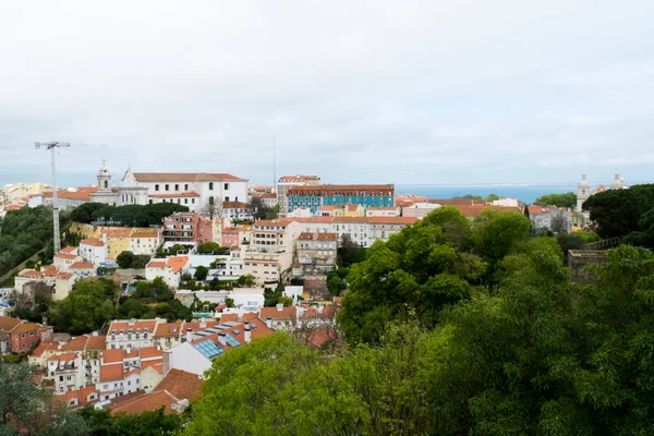 Lisboa Portugal Abril 2022 Paisagem Panorâmica Urbana Dos Bairros Cidade — Fotografia de Stock