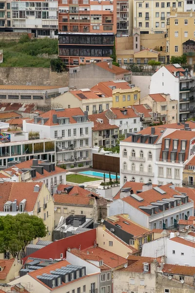 Lisboa Portugalia Kwietnia 2022 Panoramiczny Miejski Krajobraz Dzielnic Miasta — Zdjęcie stockowe