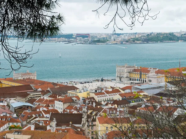 Lisboa Portekiz Nisan 2022 Tagus Nehri Manzaralı Panoramik Manzara — Stok fotoğraf