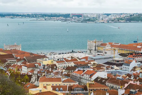 Lisboa Portugal April 2022 Panoramic Landscape View Tagus River — Φωτογραφία Αρχείου