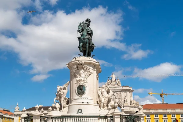 Lisbon Portugal April 2022 King Joseph Statue Blue Sky Background — Stock Photo, Image