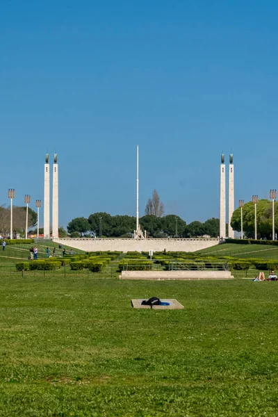 Lisboa Portugal Abril 2022 Parque Eduardo Vii Dia Verão Com — Fotografia de Stock