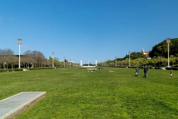 Lisboa Portugal Abril 2022 Parque Eduardo Vii Día Verano Con — Foto de Stock