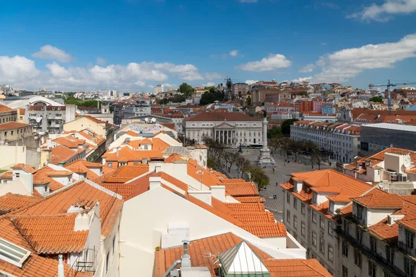 Lizbon Portekiz Nisan 2022 Rossio Meydanı Pedro Anıtı — Stok fotoğraf