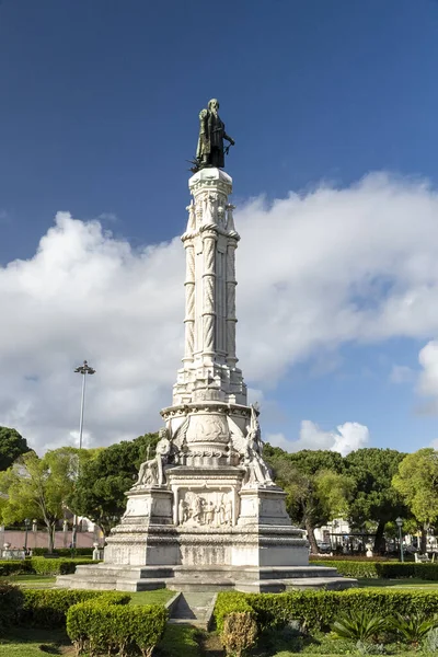 Lisboa Portugal Abril 2022 Praca Afonso Albuquerque Cielo Azul —  Fotos de Stock