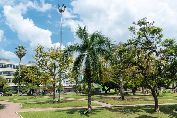 Перейра Рісаральда Колумбія Лютого 2022 Пейзаж Парку Олая Еррера Синім — стокове фото