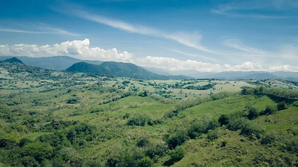 Paisaje Natural Panorámico Con Montañas Cielo Azul Tamesis Antioquia Colombia — Foto de Stock