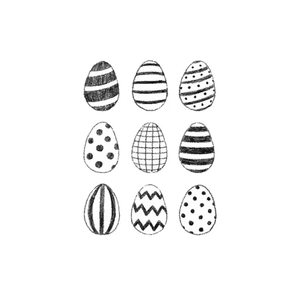 Векторная Иллюстрация Пасхального Яйца Белом Фоне — стоковый вектор