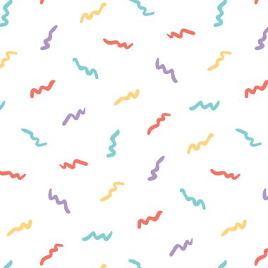 Renkli çizgilerin el çizimi vektör çizimi.