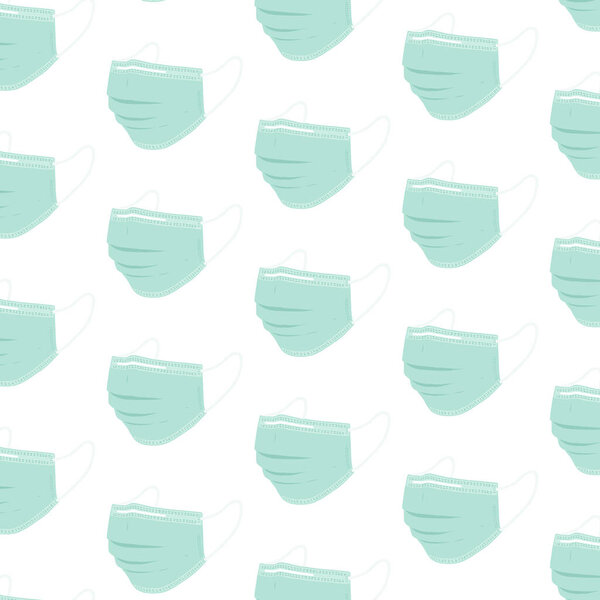 Vector illustration pattern of surgical mask.Pattern for textile, fabric,wrapping paper.