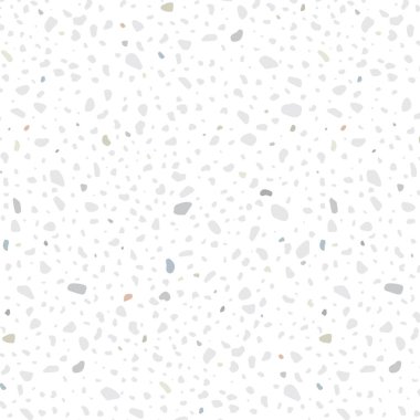 Beyaz zemin ve duvar için Granit desenli vektör çizimi. Sert Tahıl dokusu. Terrazzo desenli mermer yüzey. Taşın Yüzeyi.