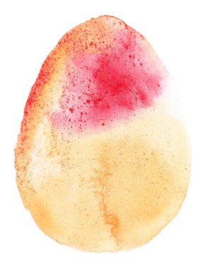 El yapımı suluboya kuş yumurtaları illüstrasyon koleksiyonu izole edildi. Kağıt dokusunda Paskalya öğeleri. Tatil baharı veya suluboya için sulu yumurta