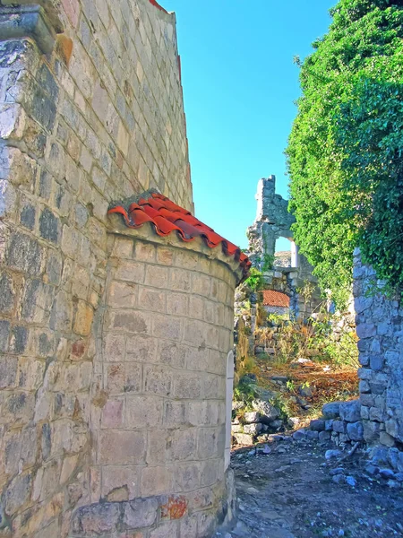 Rovine Antica Fortezza Vecchi Muri Pietra Spessa Una Fortezza Europea — Foto Stock
