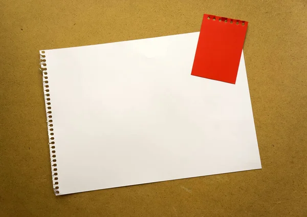 Blank Sheet Paper Space Design Lettering Beautiful Craft Background Red — Stok fotoğraf