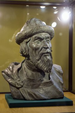 Kiev, Ukrayna - 11 Eylül 2022: Aziz Sophia Katedrali 'nin içindeki Bilge Yaroslav I' i tutuklayın - Kiev, Ukrayna. Aziz Sophia Katedrali 'nin Bilge Prensi Kyiv Yaroslav