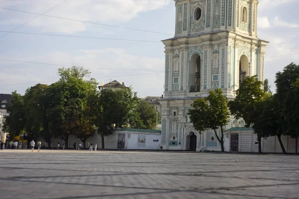 Bell Tower Saint Sophia Cathedral Opgenomen Schemering Kiev Oekraïne Kievan — Stockfoto
