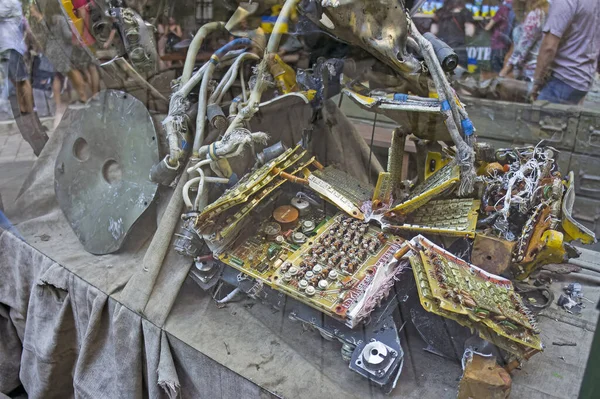 Detalles Electrónica Misiles Rusos Destruidos Antiguos Microcircuitos Militares Rusos Cables — Foto de Stock