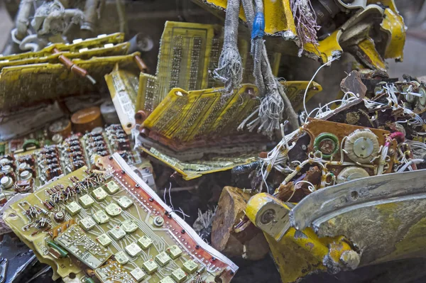 Detalles Electrónica Misiles Rusos Destruidos Antiguos Microcircuitos Militares Rusos Cables —  Fotos de Stock