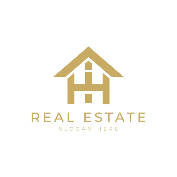 Real Estate Logo Design Vector Good Real Estate Construction Apartment — Stock Vector