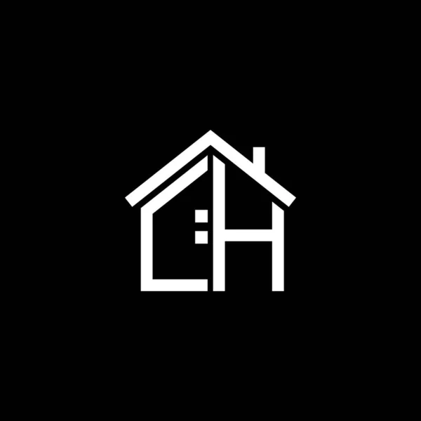 Letter House Logo Design Vector Good Real Estate Construction Apartment — Stock Vector
