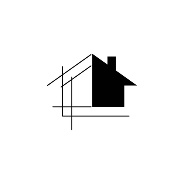 Construction Logo Design Vector Good Real Estate Construction Apartment Building — Stock Vector