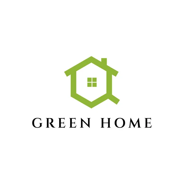 Nature Home Logo Design Vector Good Real Estate Construction Apartment — Stock Vector