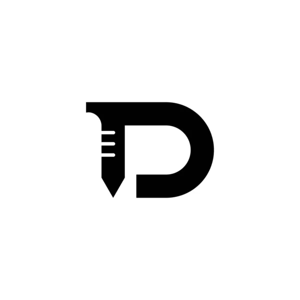 Carta Logo Design Vector Com Prego Bom Para Imóveis Construção — Vetor de Stock