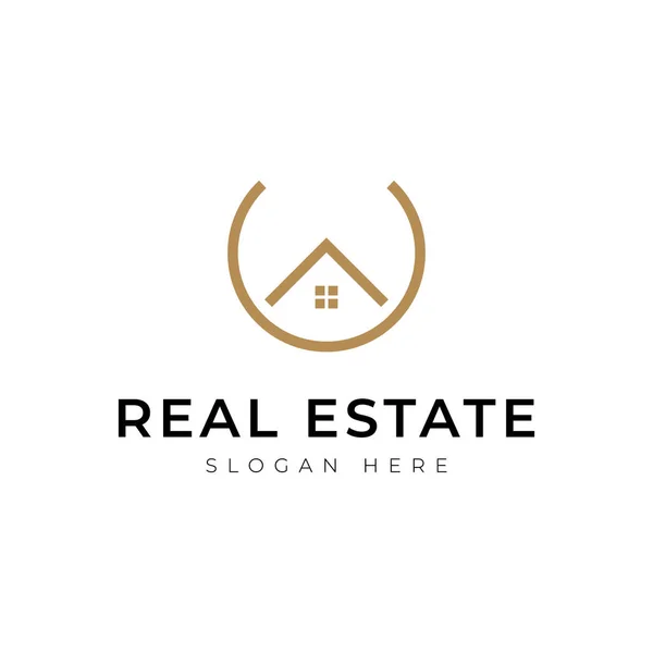 Real Estate Logo Design Vector Good Real Estate Construction Apartment — Stock Vector