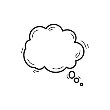 Komik metin için konuşma balonu çerçevesi izole edilmiş beyaz arkaplan. Konuşma metni için ana hatları boşalt. Diyalog boş bulut, çizgi film kutusu.