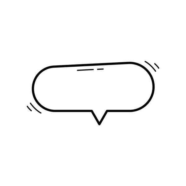 Speech Bubble Frame Comic Text Isolated White Background Empty Outline — Stock Vector