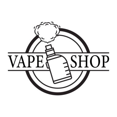 Vape, e-sigara logosu tasarım şablonu