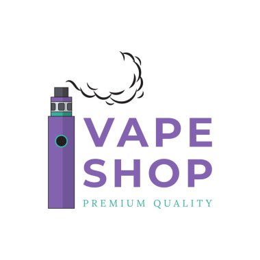 Vape, e-sigara logosu tasarım şablonu