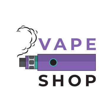 Vape, e-sigara logosu tasarım şablonu