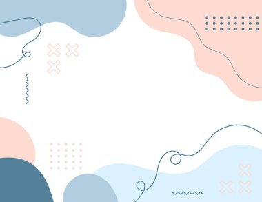 Çizgiler, dalgalar ve şekillerle soyut arkaplan