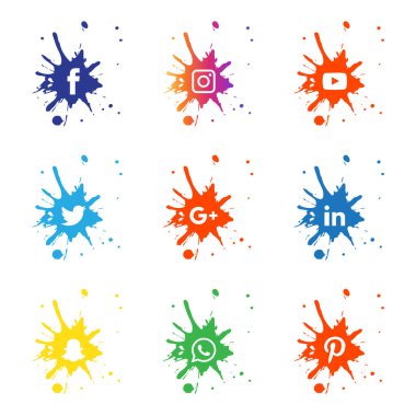 Collection of popular social media logo