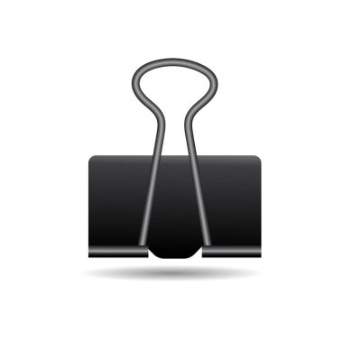 Kağıt vektör tasarımı üzerine ataç. Arka planda papaz kıskaçları var.